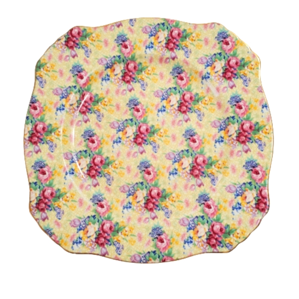 Welbeck 10 3/4 Square Vintage Luncheon Replacement Plate by ROYAL WINTON
